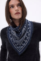 Petit Bandana Quantico - Bleu Marine - Femme