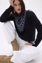 Petit Bandana Quantico - Bleu Marine - Femme