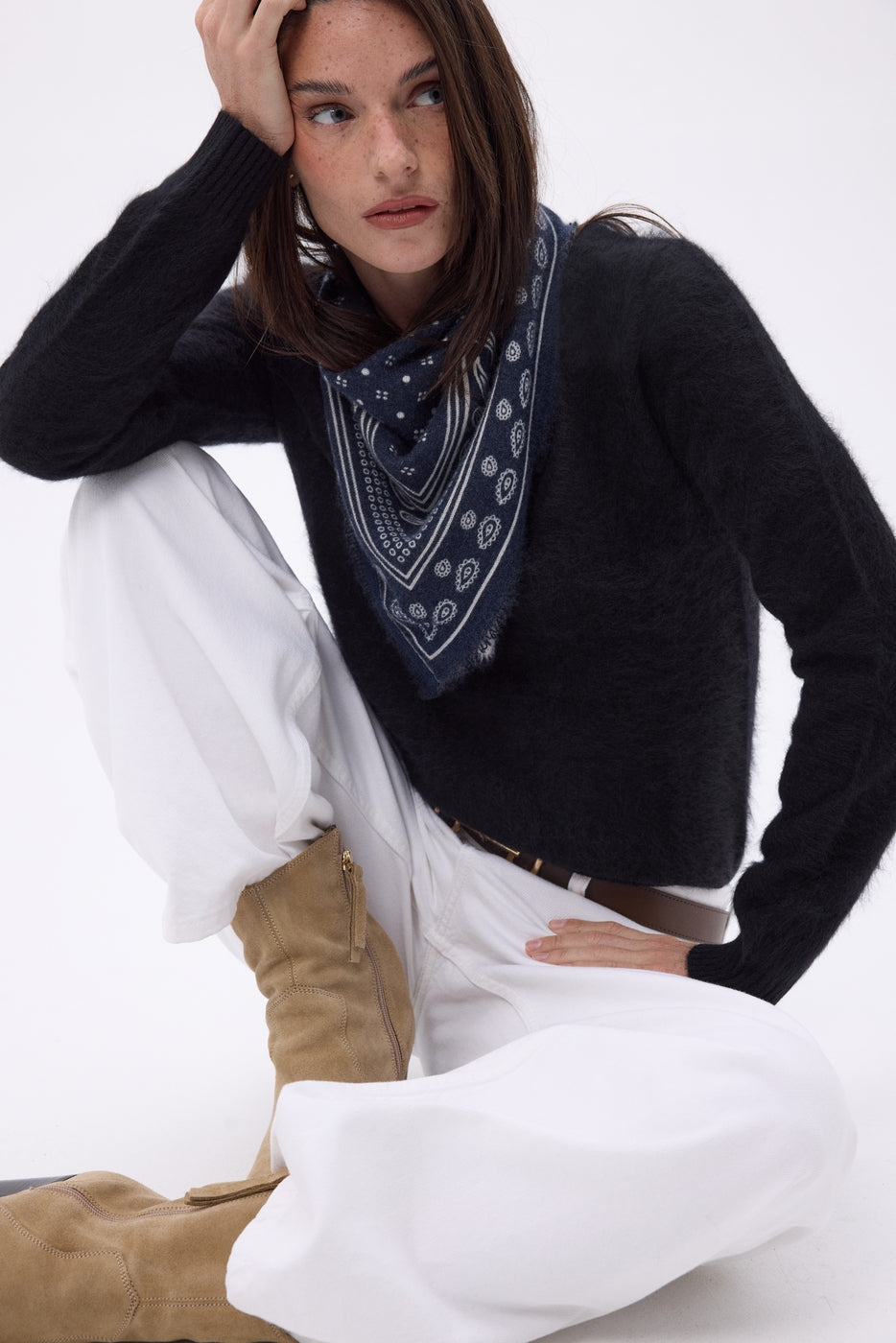 Petit Bandana Quantico - Bleu Marine - Femme