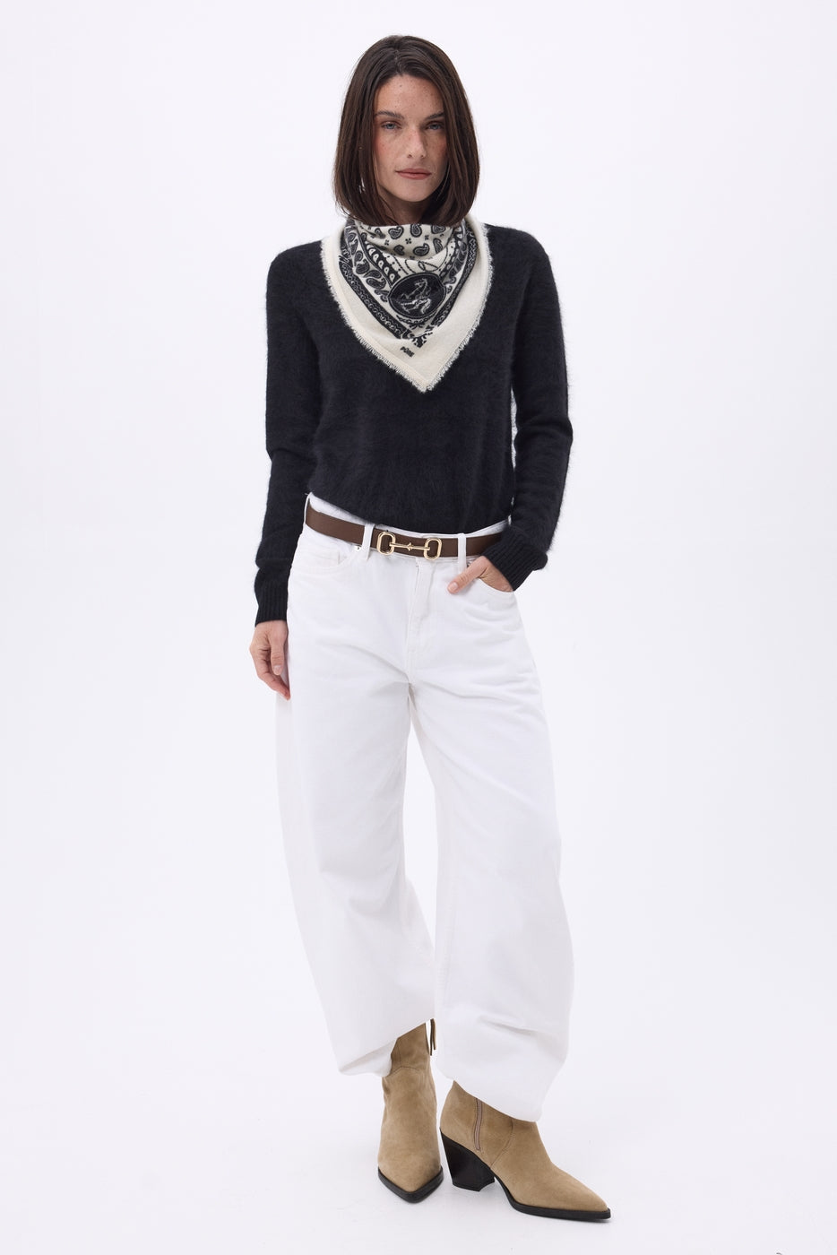 Bandana pequeño de rodeo Small Rodeo - Blanco - Mujer