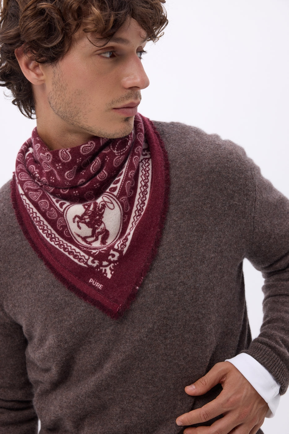 Bandana pequeño de rodeo Small Rodeo - Burdeos - Hombre