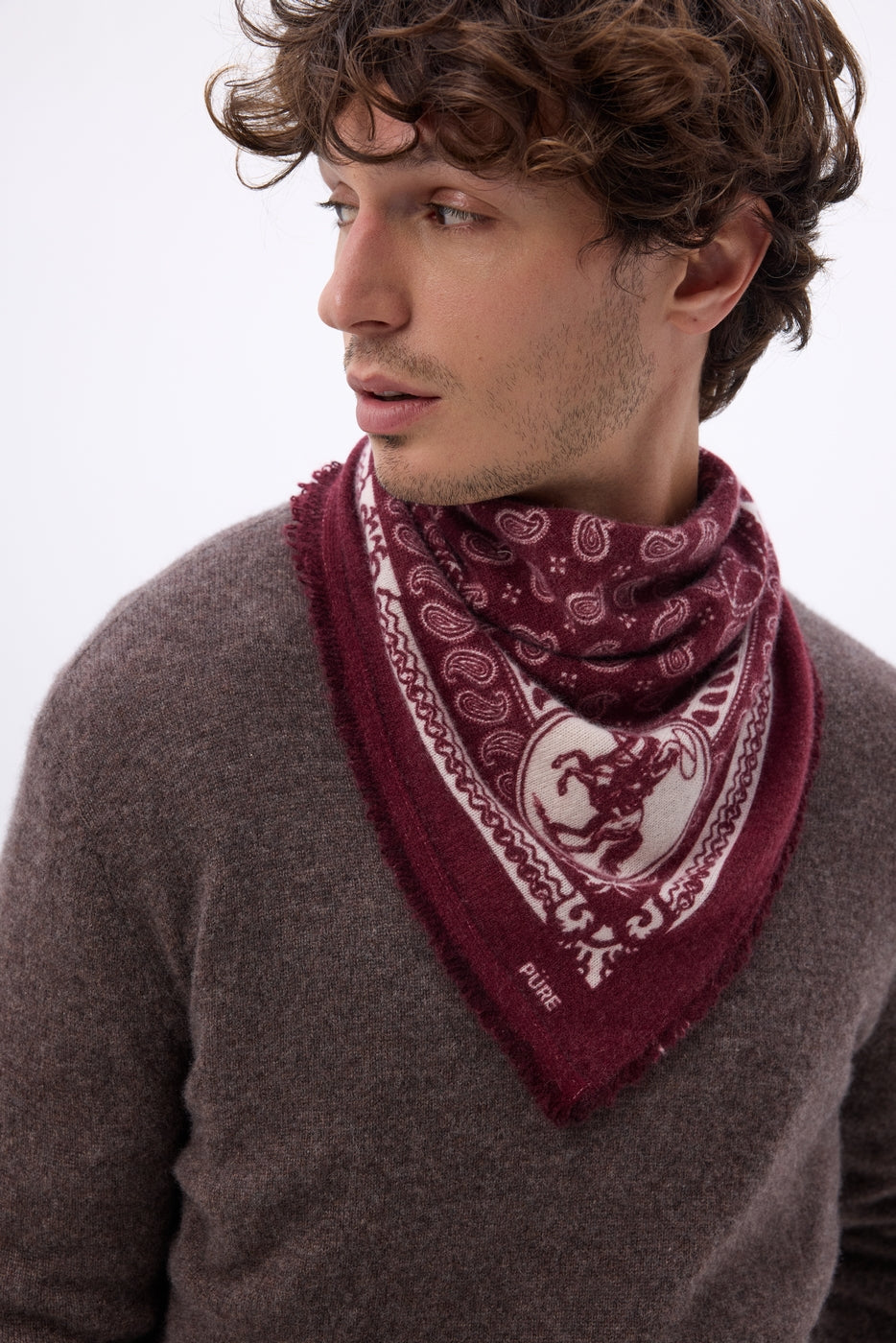 Bandana pequeño de rodeo Small Rodeo - Burdeos - Hombre