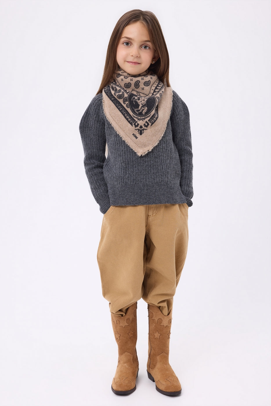 Small Rodeo Bandana - Cream Beige - Kids