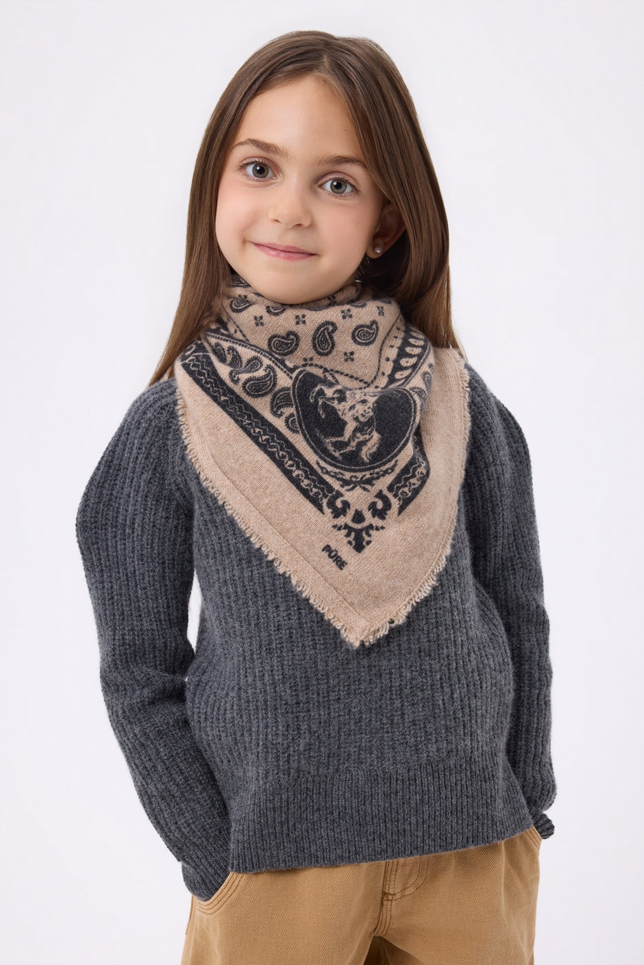 Small Rodeo Bandana - Cream Beige - Kids