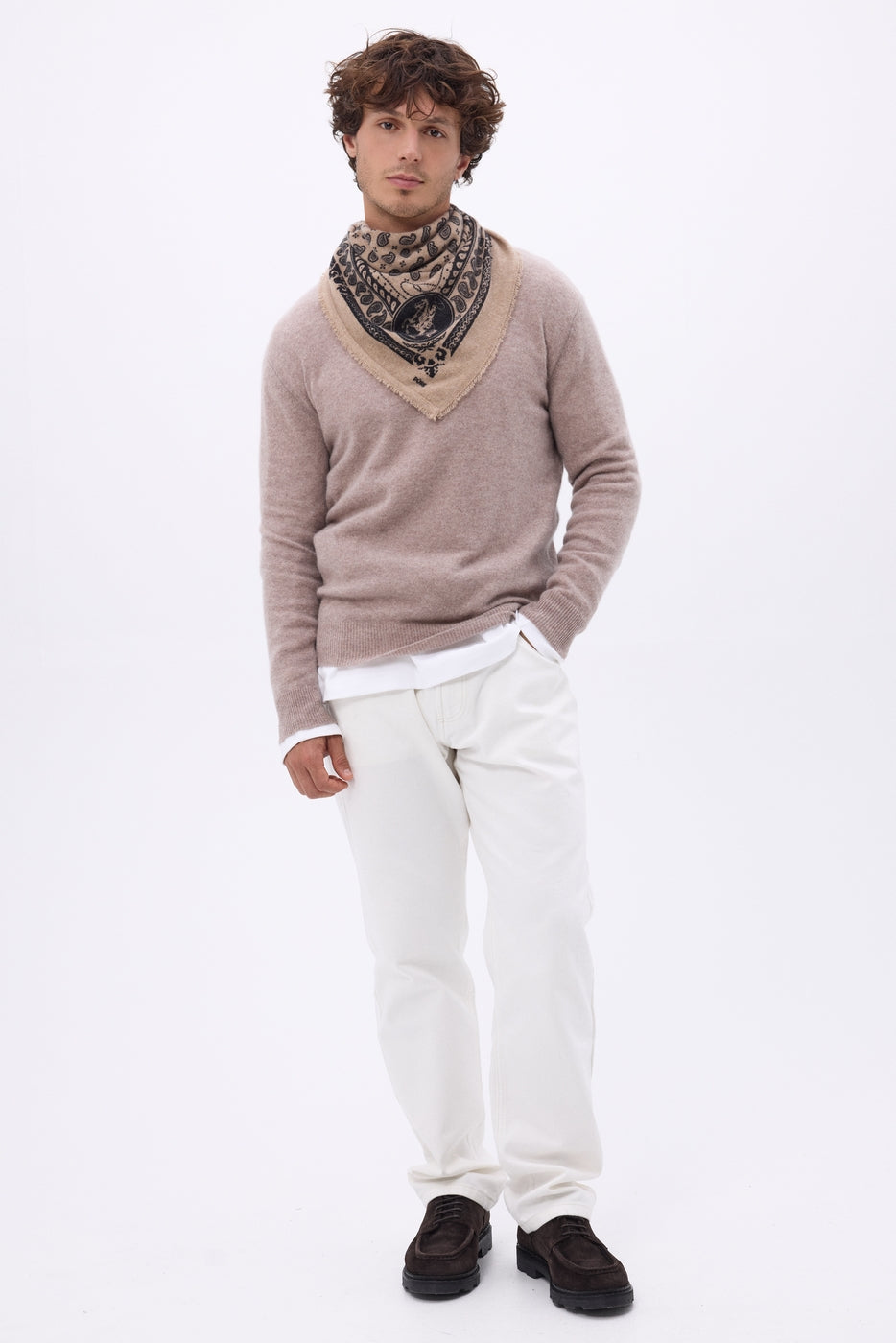 Bandana pequeño de rodeo Small Rodeo - Beige crema - Hombre