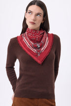 Petit Bandana Rodéo Small Rodeo - Rouge Blanc Noir - Femme