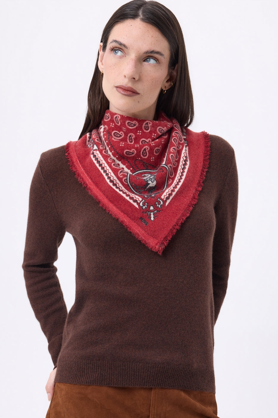 Petit Bandana Rodéo Small Rodeo - Rouge Blanc Noir - Femme