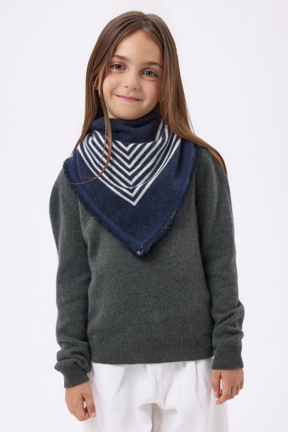 Petit Bandana Square Stripes - Bleu Marine - Enfant