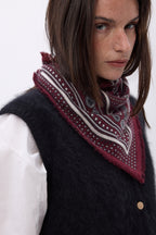 Bandana pequeño Star - Burdeos - Mujer
