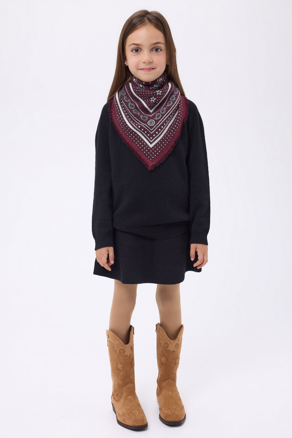 Petit Bandana Star - Bordeaux - Enfant