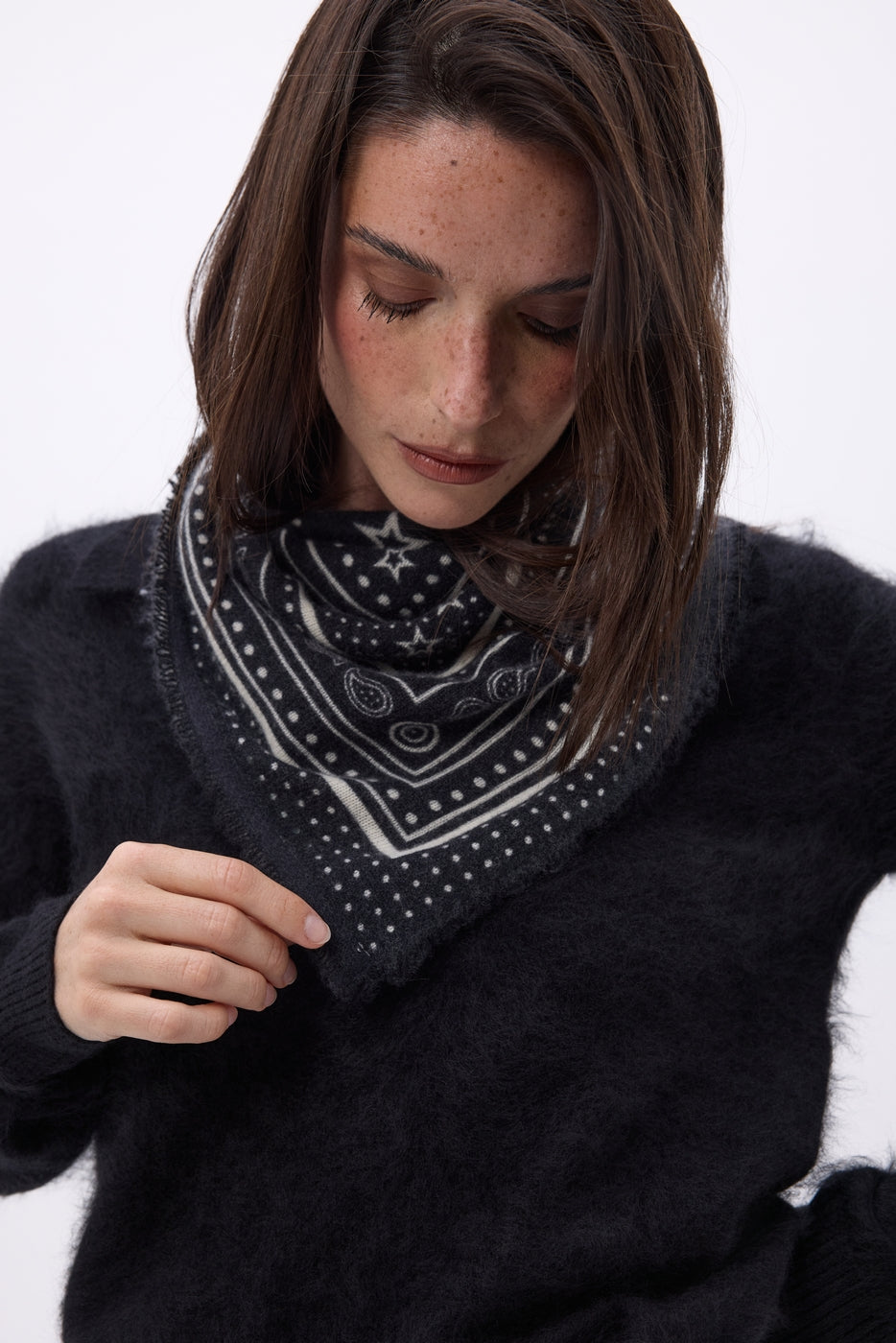 Pañuelo pequeño Star - Negro - Mujer