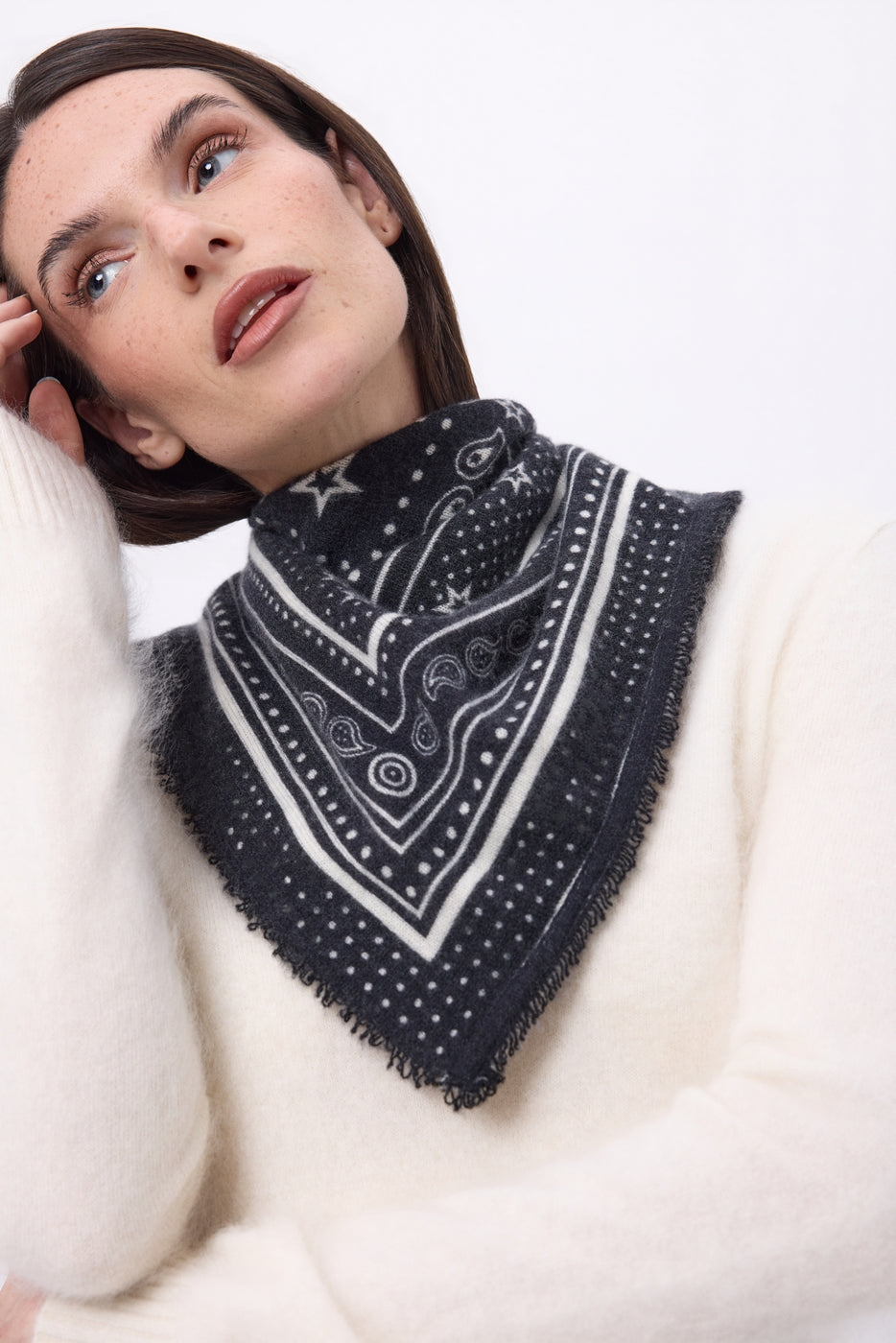 Pañuelo pequeño Star - Negro - Mujer