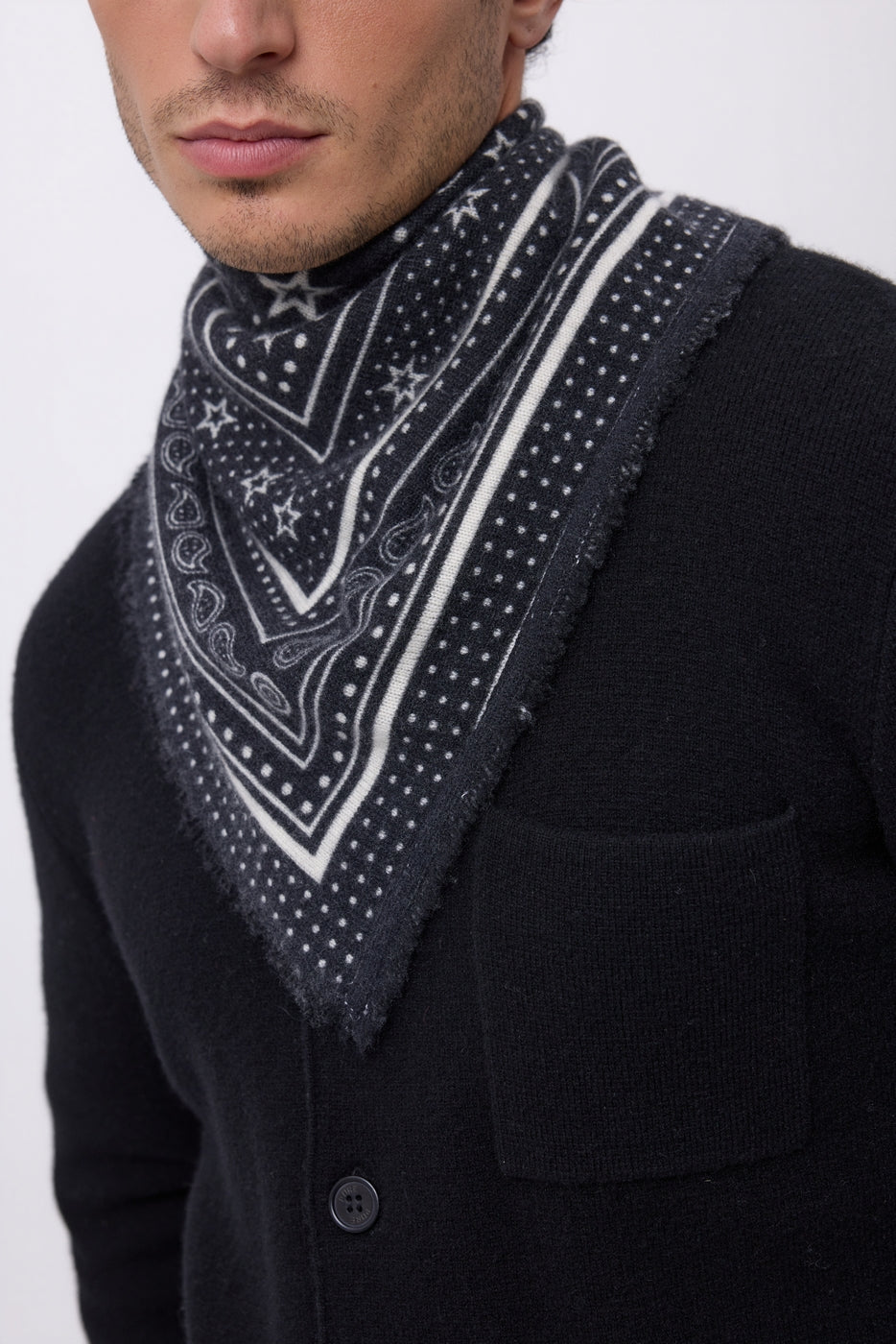 Petit Bandana Star - Noir - Homme