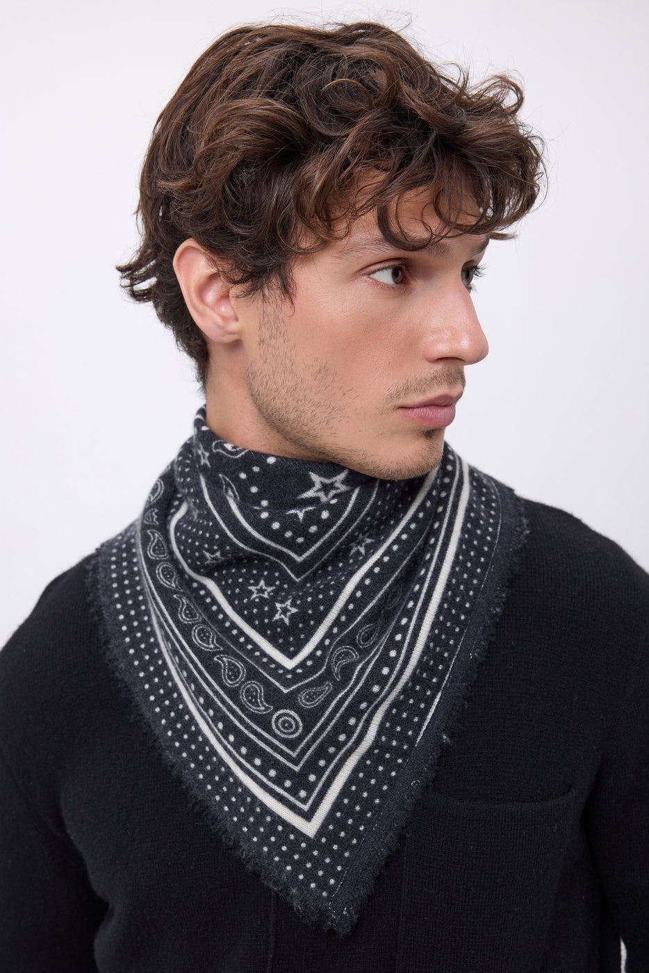 Petit Bandana Star - Noir - Homme