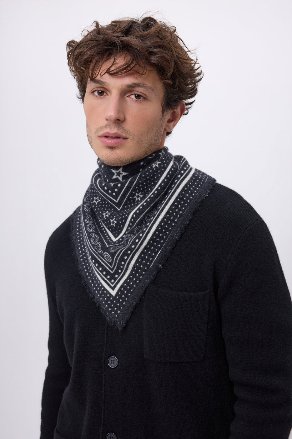 Petit Bandana Star - Noir - Homme