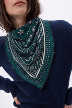 Bandana pequeño Star - Verde botella - Mujer