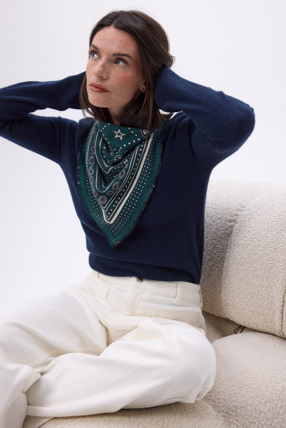 Bandana pequeño Star - Verde botella - Mujer
