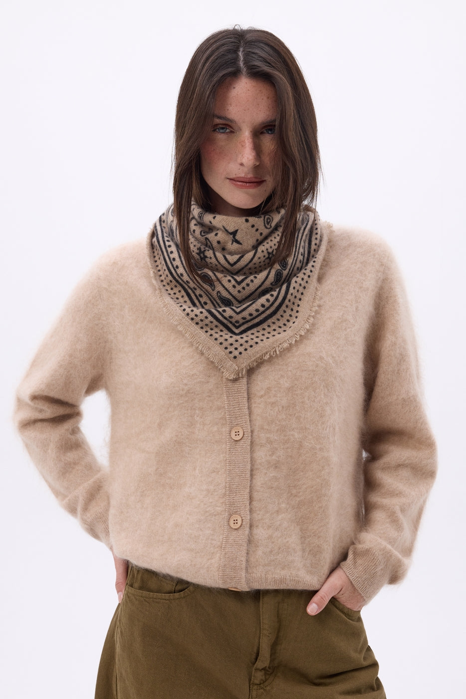 Petit Bandana Star - Beige Creme - Femme