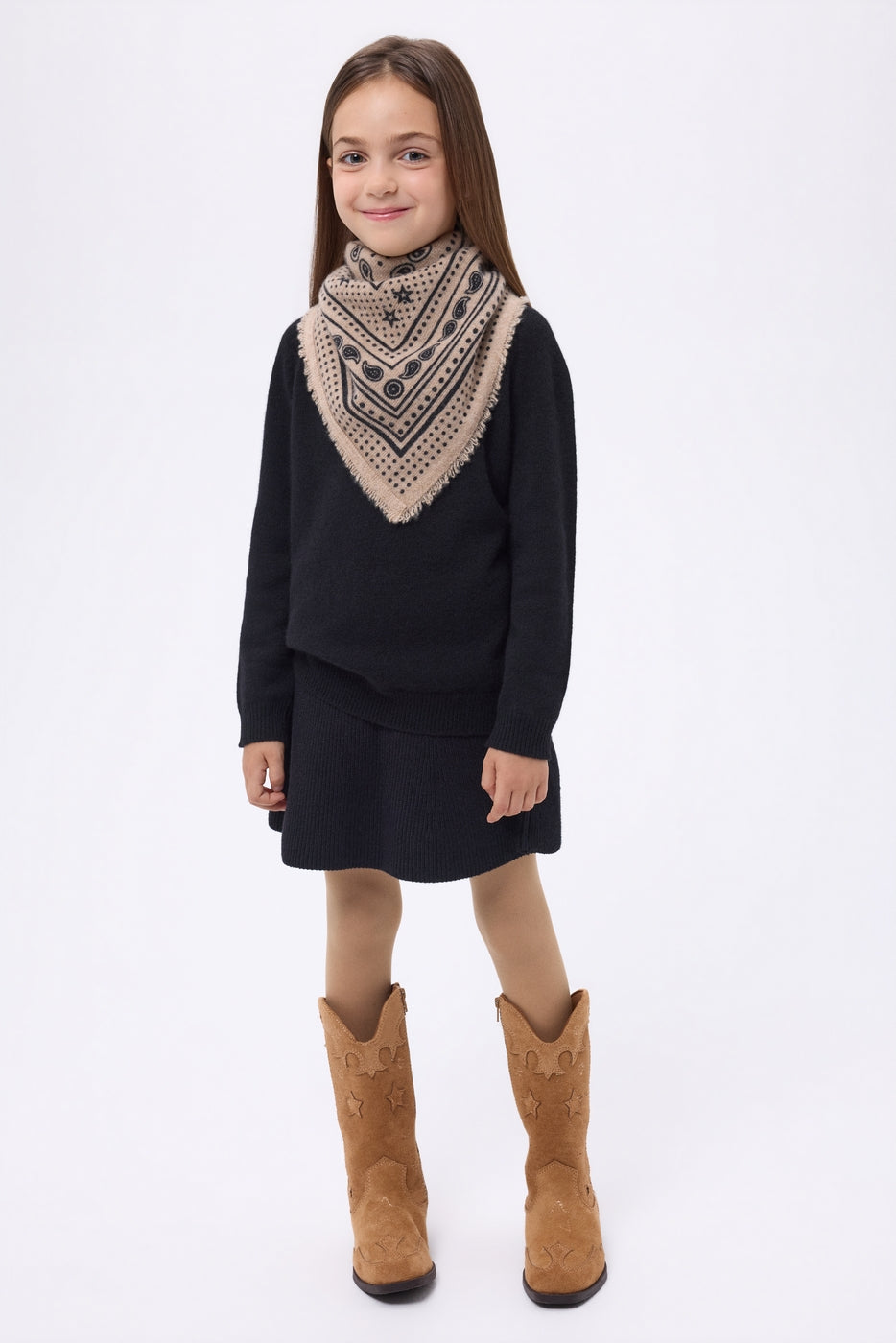 Bandana Star pequeño - Beige crema - Niño
