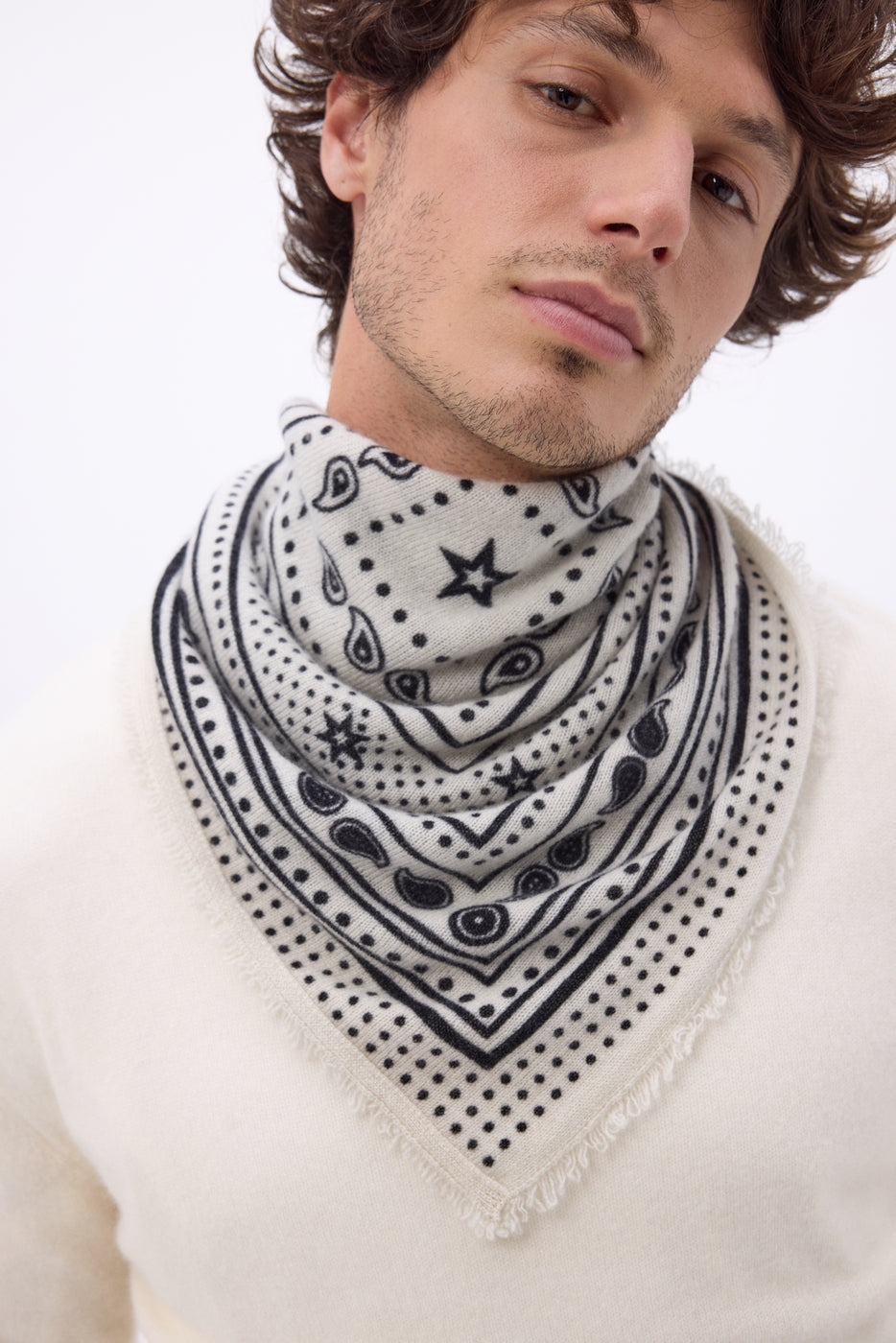 Bandana pequeño Star - Blanco - Hombre