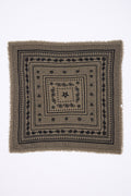 Kleines Bandana Star – Khaki Meliert – Damen – 100 % Kaschmir