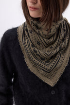 Petit Bandana Star - Khaki Chine - Femme