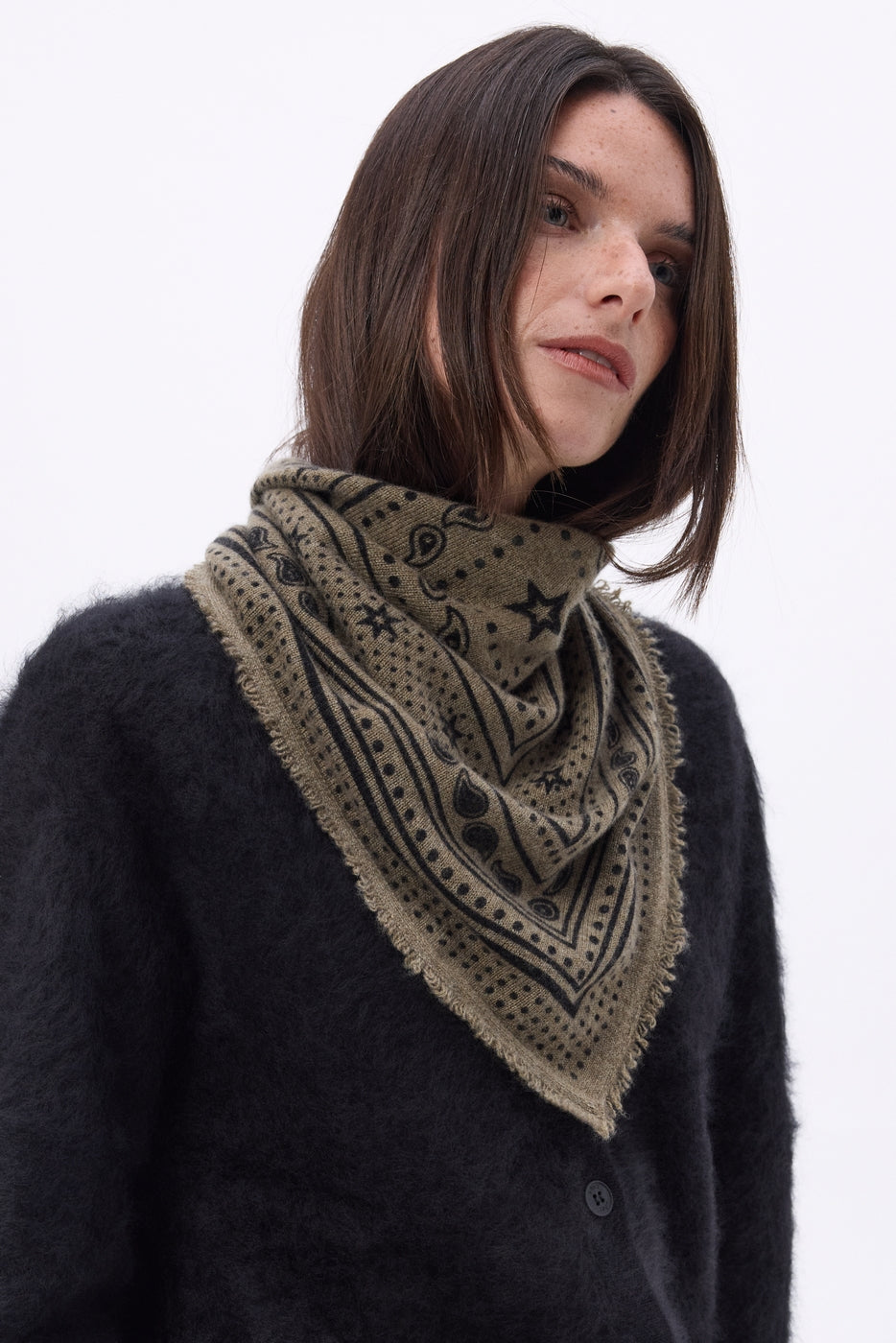 Petit Bandana Star - Khaki Chine - Femme