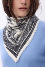 Bandana pequeño Toile de Jouy - Negro - Mujer