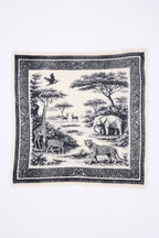 Bandana pequeño Toile de Jouy - Negro - Mujer