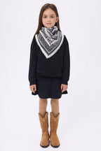 Pañuelo pequeño Toile de Jouy - Negro - Infantil
