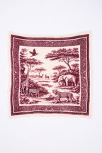 Bandana pequeño Toile de Jouy - Burdeos - Mujer