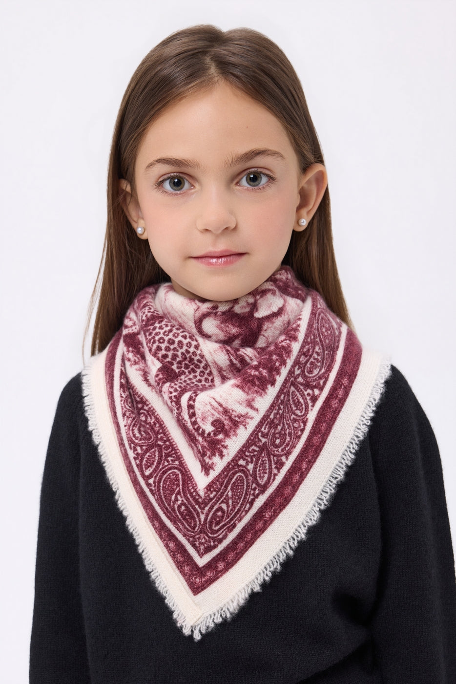 Bandana pequeño Toile De Jouy - Burdeos - Niño