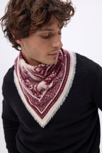 Bandana pequeño Toile De Jouy - Burdeos - Hombre