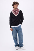 Bandana pequeño Toile De Jouy - Burdeos - Hombre