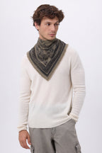 Petit Bandana Toile De Jouy - Khaki Chine - Homme