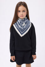 Bandana pequeño Toile de Jouy - Azul marino - Niño