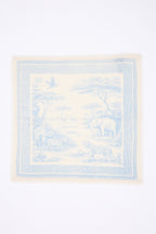 Petit Bandana Toile De Jouy - Bleu Ciel - Enfant