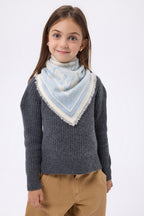 Petit Bandana Toile De Jouy - Bleu Ciel - Enfant