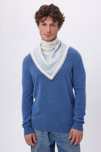 Small Toile De Jouy Bandana - Sky Blue - Men