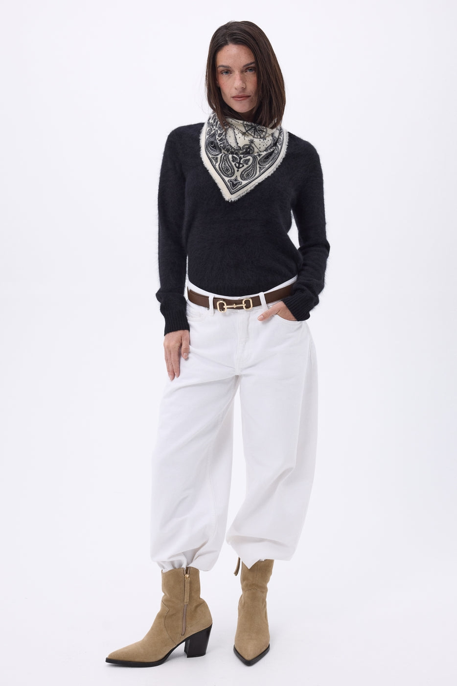 Bandana pequeño Vasco - Blanco - Mujer