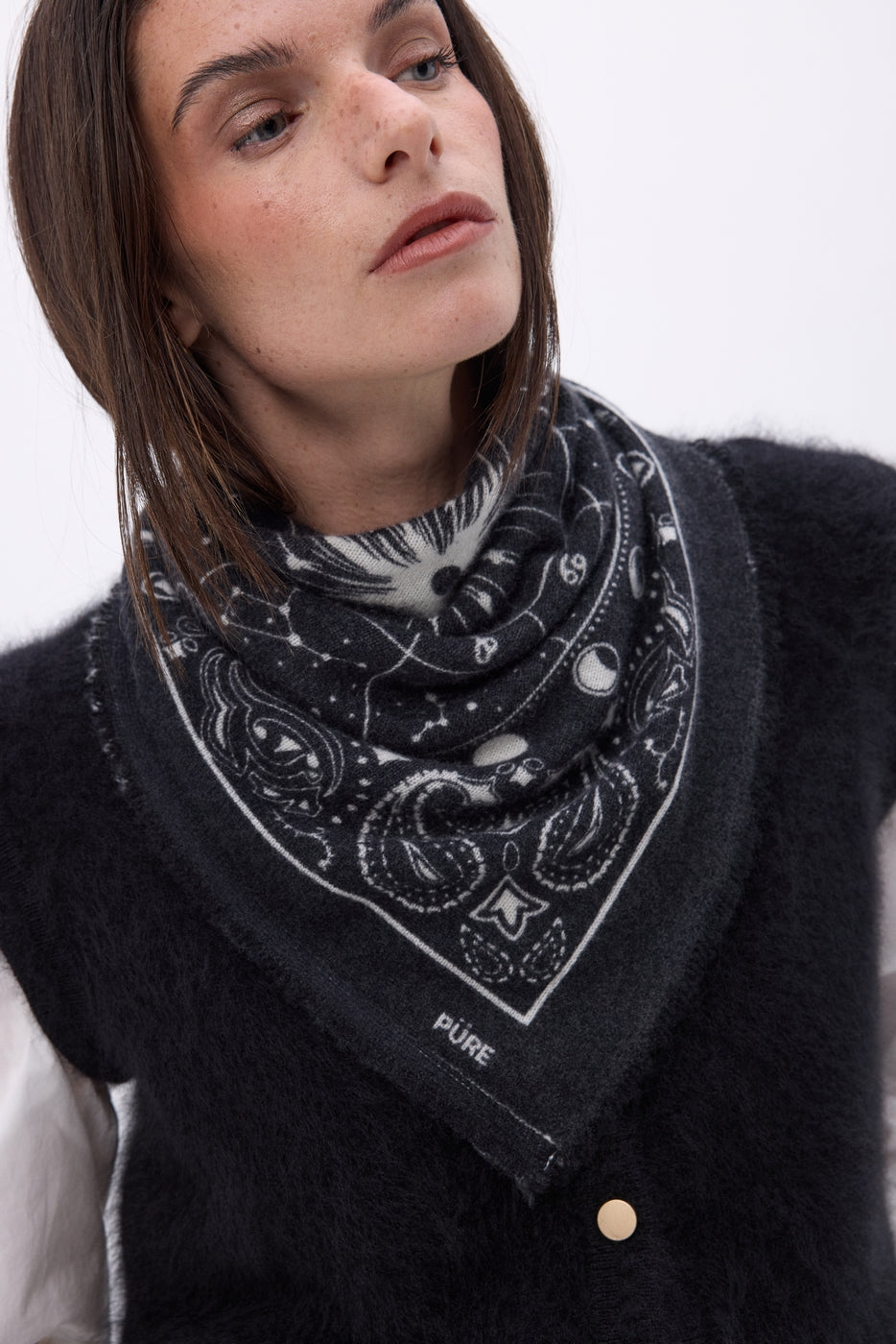 Petit Bandana Zodiac - Noir - Femme