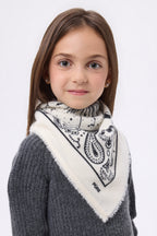 Piccolo bandana Zodiac - Bianco - Bambino - 100% Cashmere