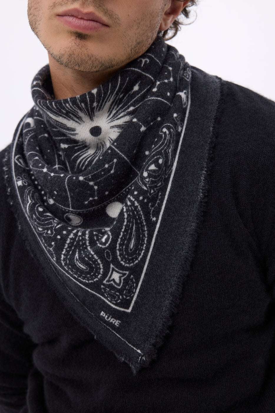 Bandana pequeño Zodiac - Negro - Hombre