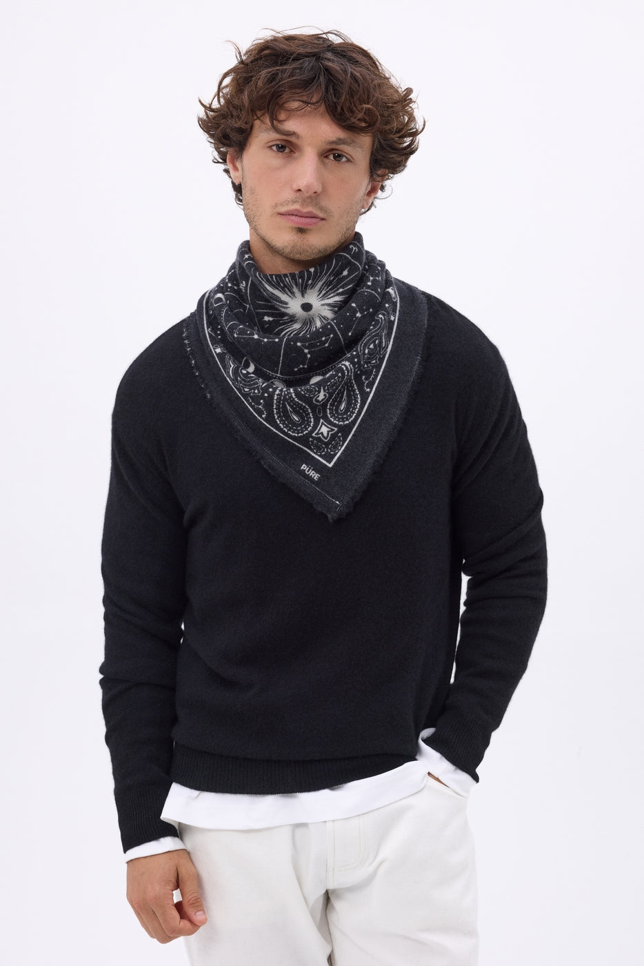 Bandana pequeño Zodiac - Negro - Hombre