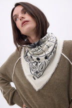Petit Bandana Zodiac - Blanc - Femme