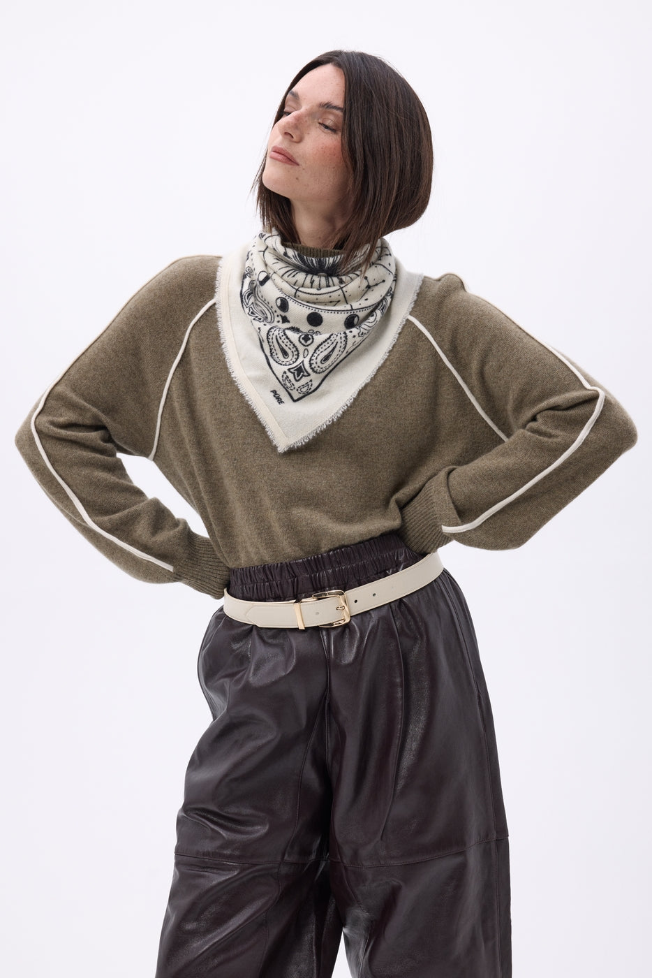 Petit Bandana Zodiac - Blanc - Femme