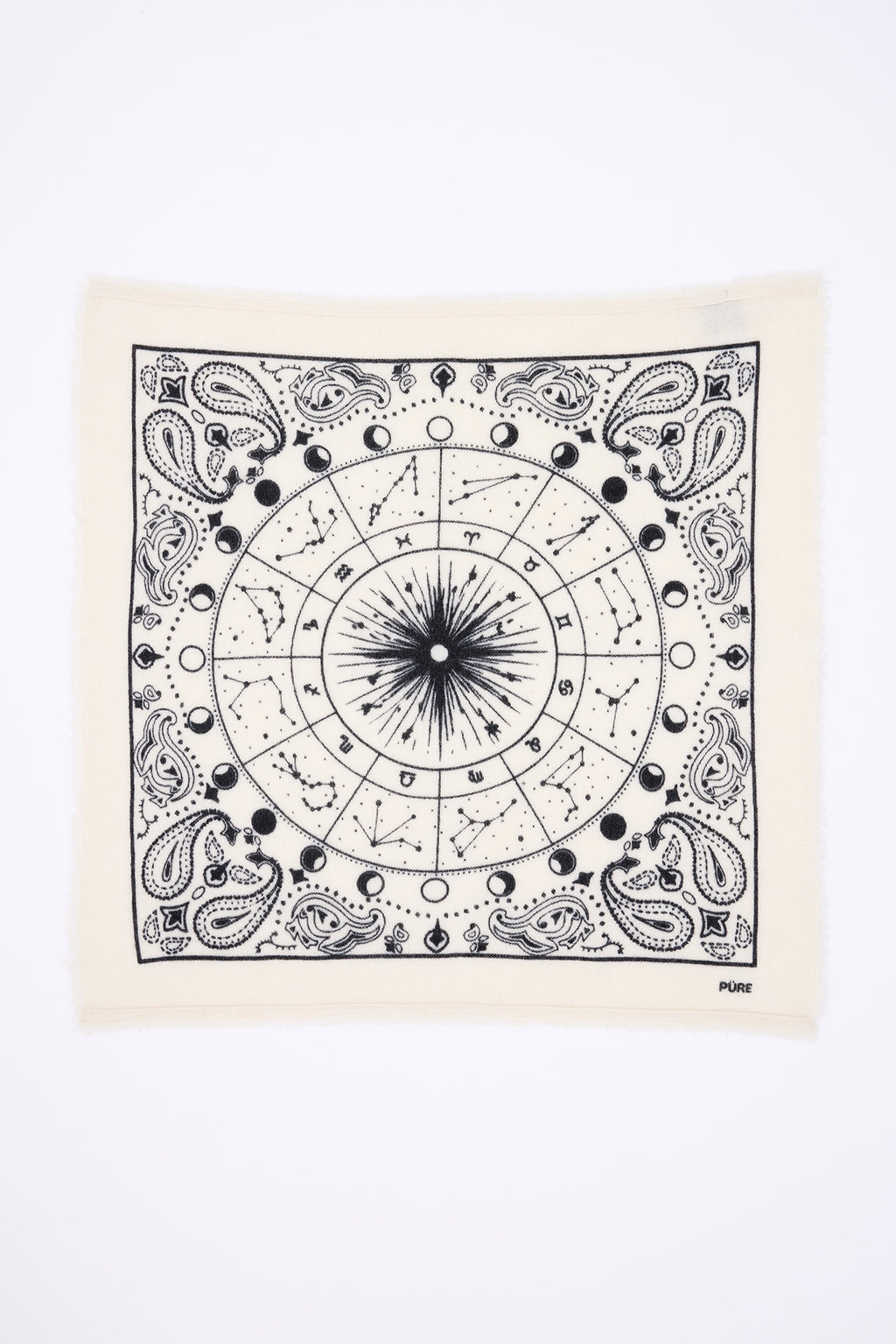 Piccolo bandana Zodiac - Bianco - Bambino - 100% Cashmere