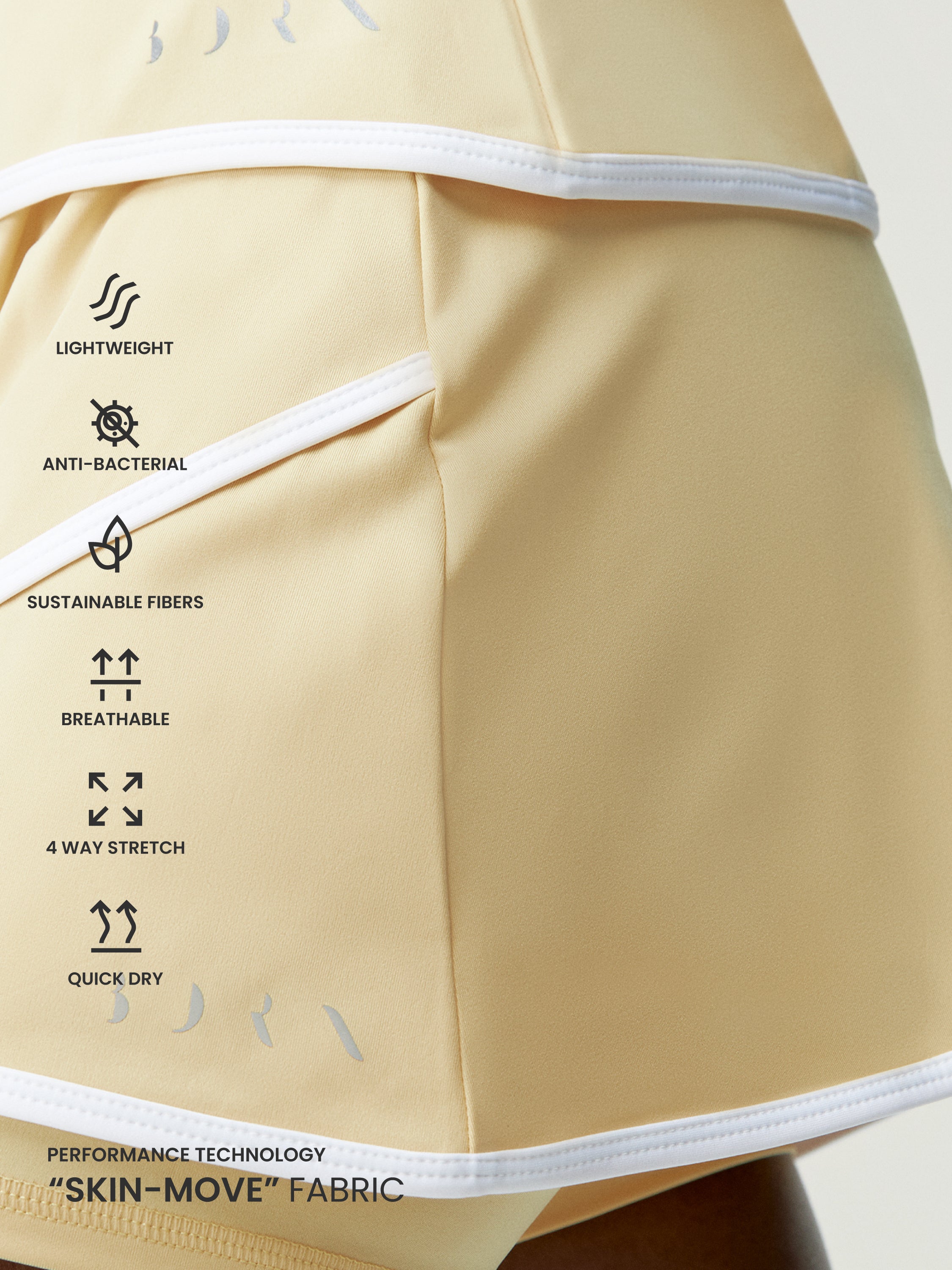 Jupe Smash - Jaune Doux/Blanc - Femme