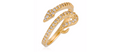 Anillo Ajustable Serpiente Blanca