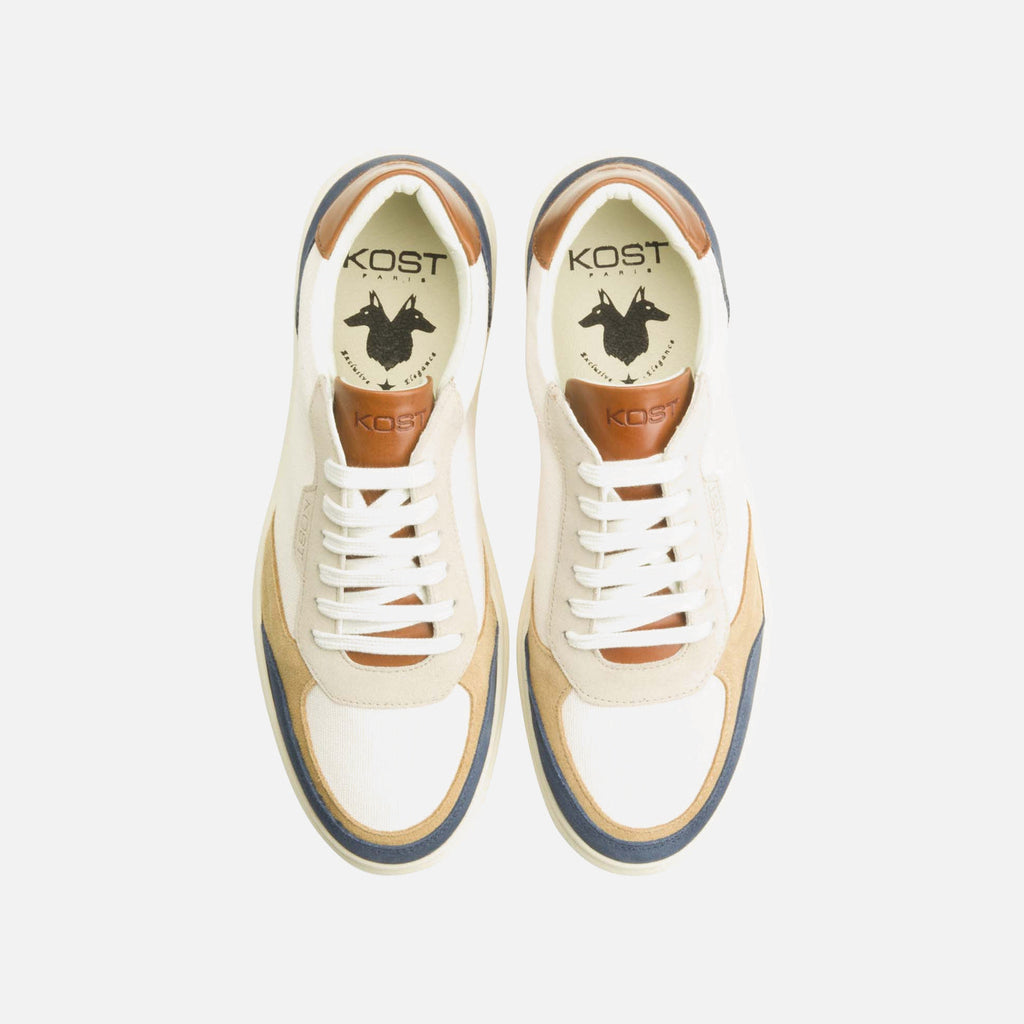 Snooze T Trainers - Blue/Beige/Camel